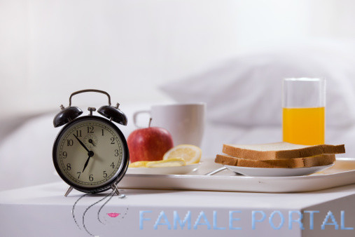 Alarm clock and breakfast