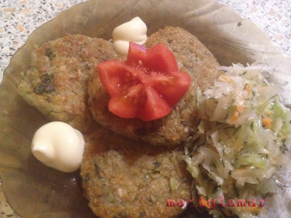 meatballs with potatoes and oatmeal